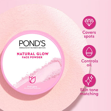 POND's Bright Beauty Spot-less Glow Face Wash With Vitamins, Removes Dead Skin Cells & Dark Spots, Double Brightness Action, All Skin Types, 100g & Pond's  Natural Glow Face Powder, Pink Glow - 30G